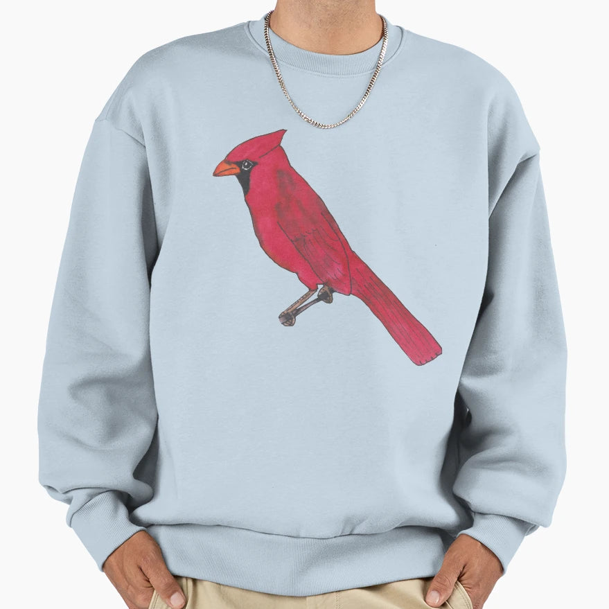 Northern Cardinal Bird Sweatshirt - Streetwear Style for Adults - T-Shirt, Sweatshirt, Hoodie