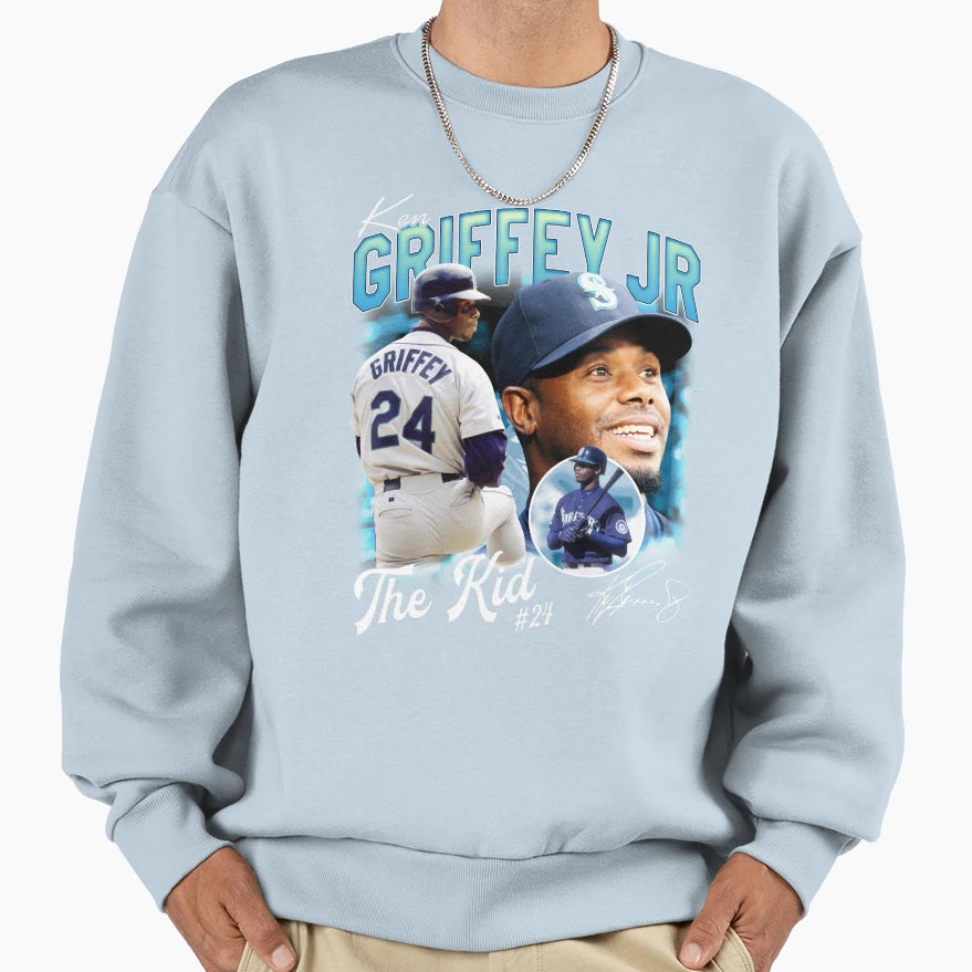 Ken Grifey Jr 24 Sweatshirt - Unique Graphic Men Women - T-Shirt, Sweatshirt, Hoodie