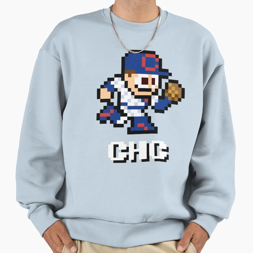 Chicago 8 Bit Player Initials Sweatshirt - Minimalist Print Men Women - T-Shirt, Sweatshirt, Hoodie