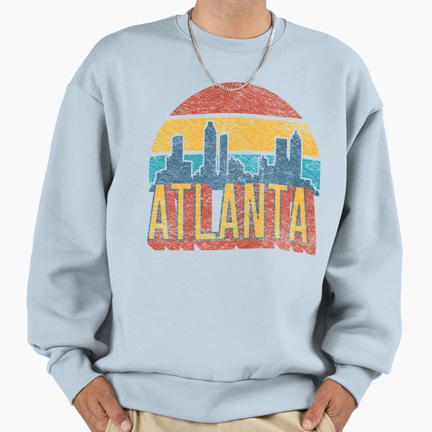 Atlanta Skyline Sweatshirt - Trendy Graphic Men Women - T-Shirt, Sweatshirt, Hoodie