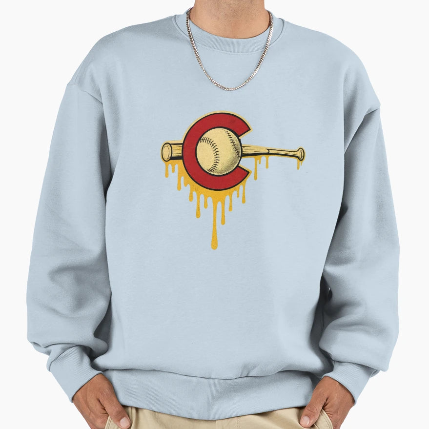 Baseball Symbol Bats And Ball Sweatshirt - Minimalist Print Men Women - T-Shirt, Sweatshirt, Hoodie