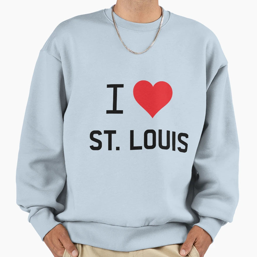 I Love St Louis Sweatshirt - Aesthetic Graphic Unisex - T-Shirt, Sweatshirt, Hoodie