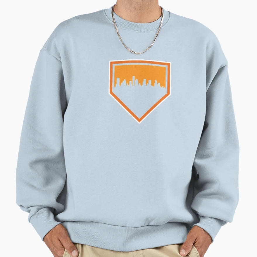 Houston Baseball H Town Home Sweatshirt - Minimalist Print Men Women - T-Shirt, Sweatshirt, Hoodie
