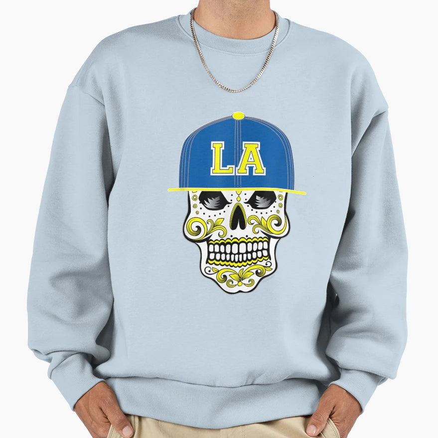 Los Angeles Mexican Sugar Skull Sweatshirt - Novelty Apparel for Adults - T-Shirt, Sweatshirt, Hoodie