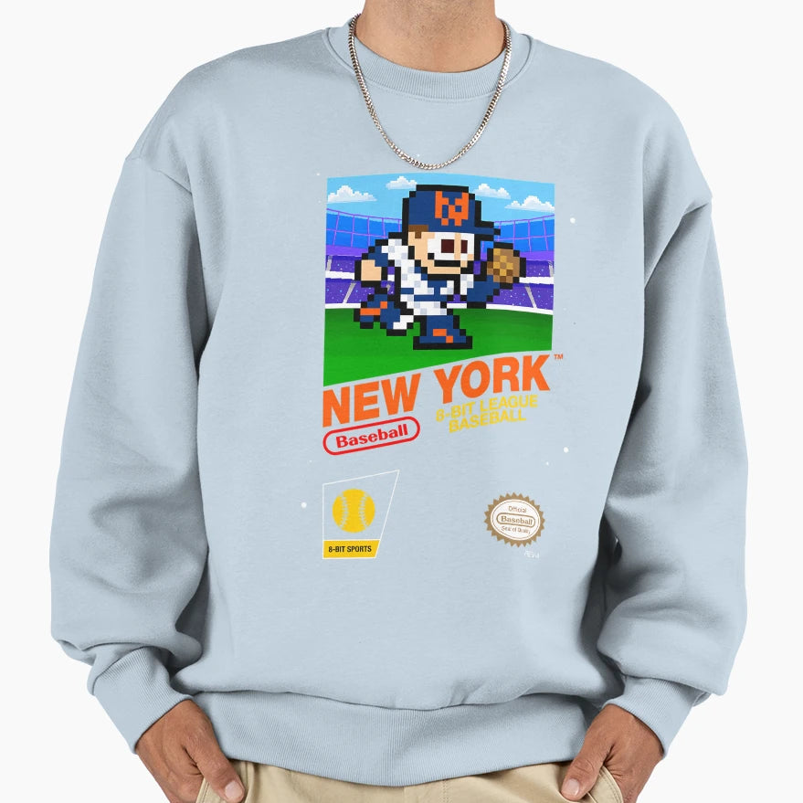New York 8Bit Videogame Cart Sweatshirt - Aesthetic Graphic for Adults - T-Shirt, Sweatshirt, Hoodie