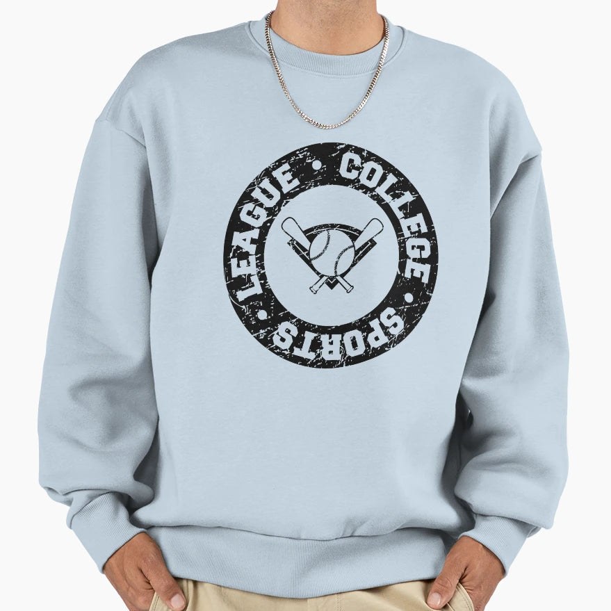 College Sports League Baseball Sweatshirt - Aesthetic Graphic for Adults - T-Shirt, Sweatshirt, Hoodie
