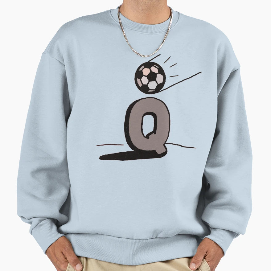 Quick Counter Football Monogram Q Sweatshirt - Aesthetic Graphic Men Women - T-Shirt, Sweatshirt, Hoodie