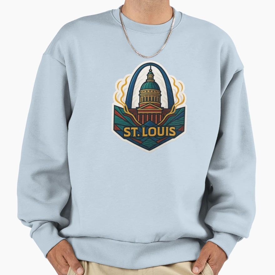 St Louis Gateway City Travel Sweatshirt - Minimalist Print Men Women - T-Shirt, Sweatshirt, Hoodie