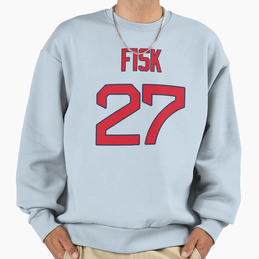 Carlton Fisk 27 Red Sox Sweatshirt - Novelty Apparel Unisex - T-Shirt, Sweatshirt, Hoodie