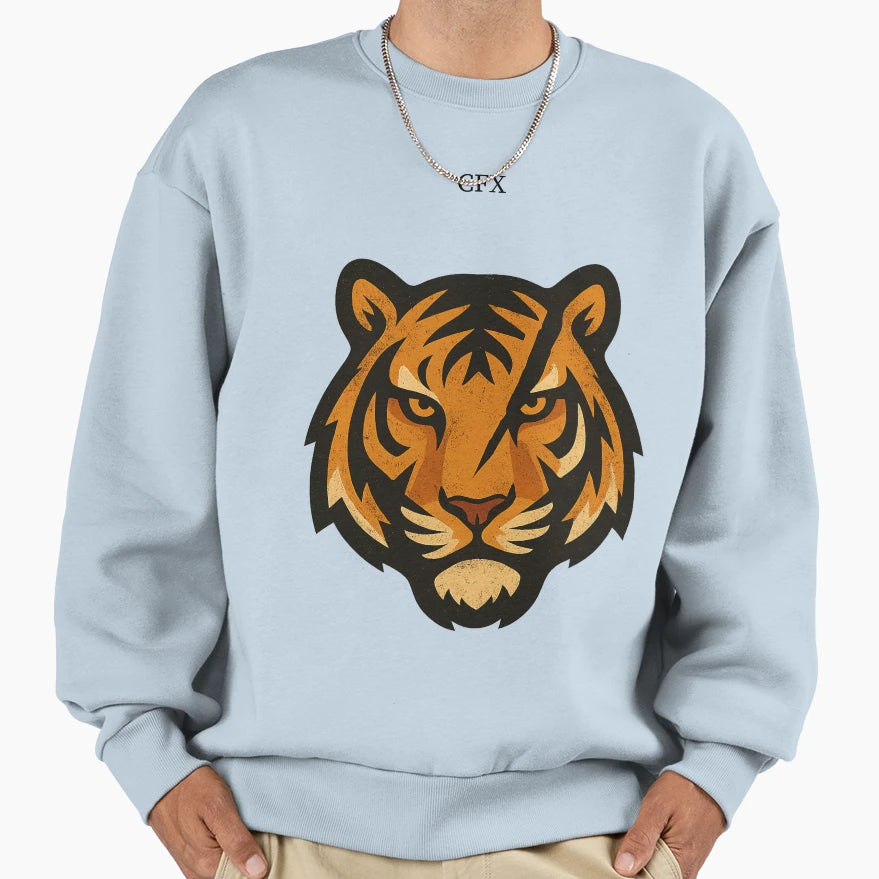 Scarface Tiger Emblem Color Sweatshirt - Casual Everyday Wear for Adults - T-Shirt, Sweatshirt, Hoodie