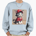 Baseball Cat Sweatshirt - Fun Novelty Design for Adults - T-Shirt, Sweatshirt, Hoodie