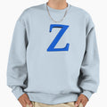 Letter Z Dimensional Blue Sweatshirt - Fun Novelty Design for Adults - T-Shirt, Sweatshirt, Hoodie