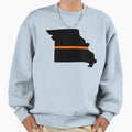 Missouri Thin Orange Line Sweatshirt - Casual Everyday Wear for Adults - T-Shirt, Sweatshirt, Hoodie