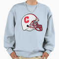 Cortland Football Helmet American Sweatshirt - Graphic Print Men Women - T-Shirt, Sweatshirt, Hoodie