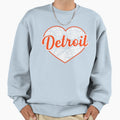 Love Detroit Baseball Heart City Sweatshirt - Aesthetic Graphic Men Women - T-Shirt, Sweatshirt, Hoodie