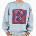 Letter R Americana Old Glory Red And Sweatshirt - Novelty Apparel Unisex - T-Shirt, Sweatshirt, Hoodie