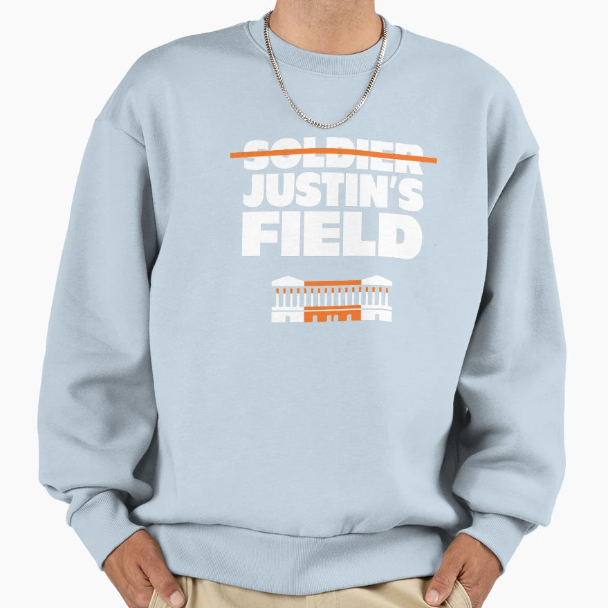 Justins Field Chicago Bears Soldier Sweatshirt - Unique Graphic Men Women - T-Shirt, Sweatshirt, Hoodie