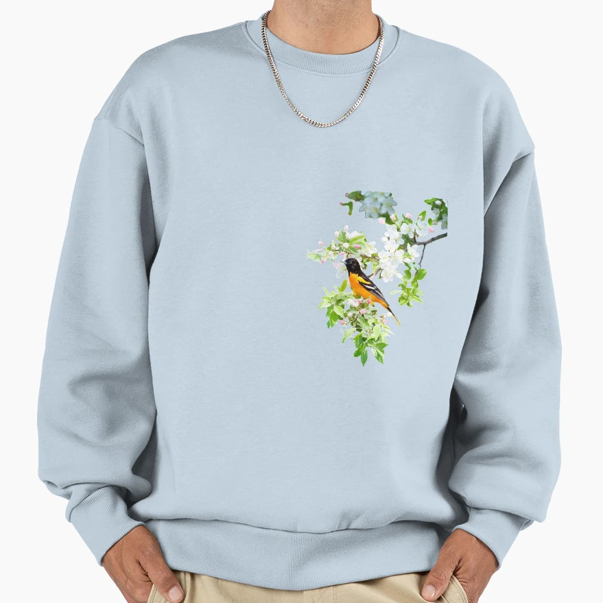 Northern Orioles Shrubs Male Animals Sweatshirt - Streetwear Style Unisex - T-Shirt, Sweatshirt, Hoodie