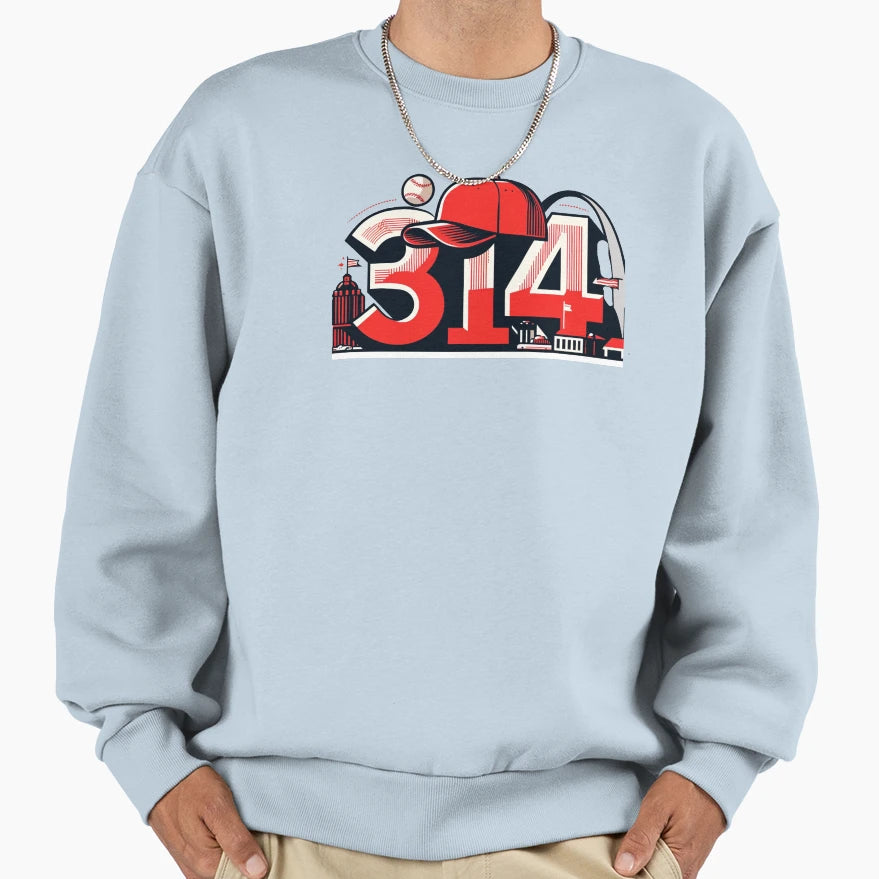 314 St Louis Pride Arch Baseball Sweatshirt - Aesthetic Graphic for Adults - T-Shirt, Sweatshirt, Hoodie