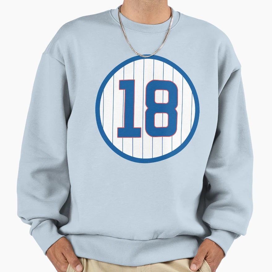 Ben Zobrist 18 Jersey Number Sweatshirt - Fun Novelty Design Men Women - T-Shirt, Sweatshirt, Hoodie
