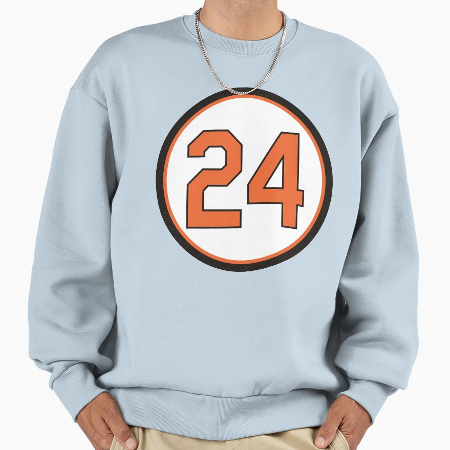 Rick Dempsey 24 Jersey Number Sweatshirt - Minimalist Print Men Women - T-Shirt, Sweatshirt, Hoodie