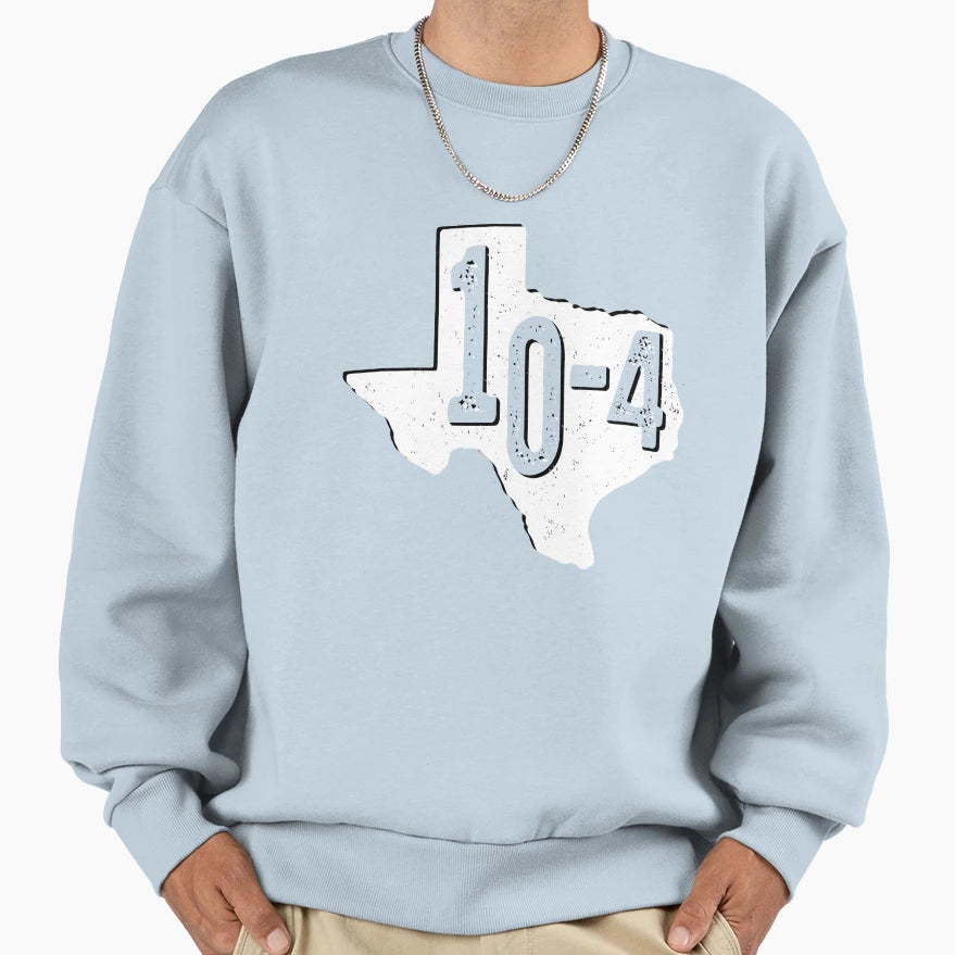 Texas Sized 10 4 Sweatshirt - Trendy Graphic for Adults - T-Shirt, Sweatshirt, Hoodie