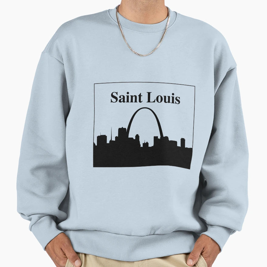 Saint Louis Silhouette Sweatshirt - Casual Everyday Wear Men Women - T-Shirt, Sweatshirt, Hoodie