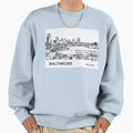 Baltimore Maryland Sweatshirt - Aesthetic Graphic for Adults - T-Shirt, Sweatshirt, Hoodie