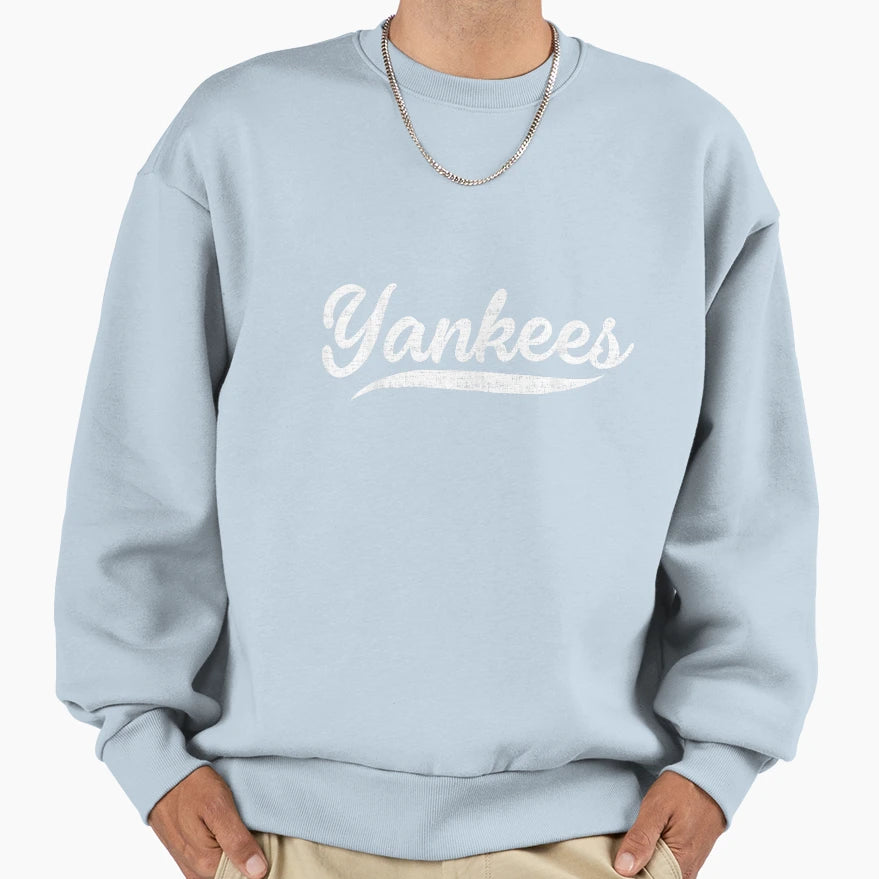 Yankees Script Baseball Fan Sweatshirt - Fun Novelty Design Men Women - T-Shirt, Sweatshirt, Hoodie