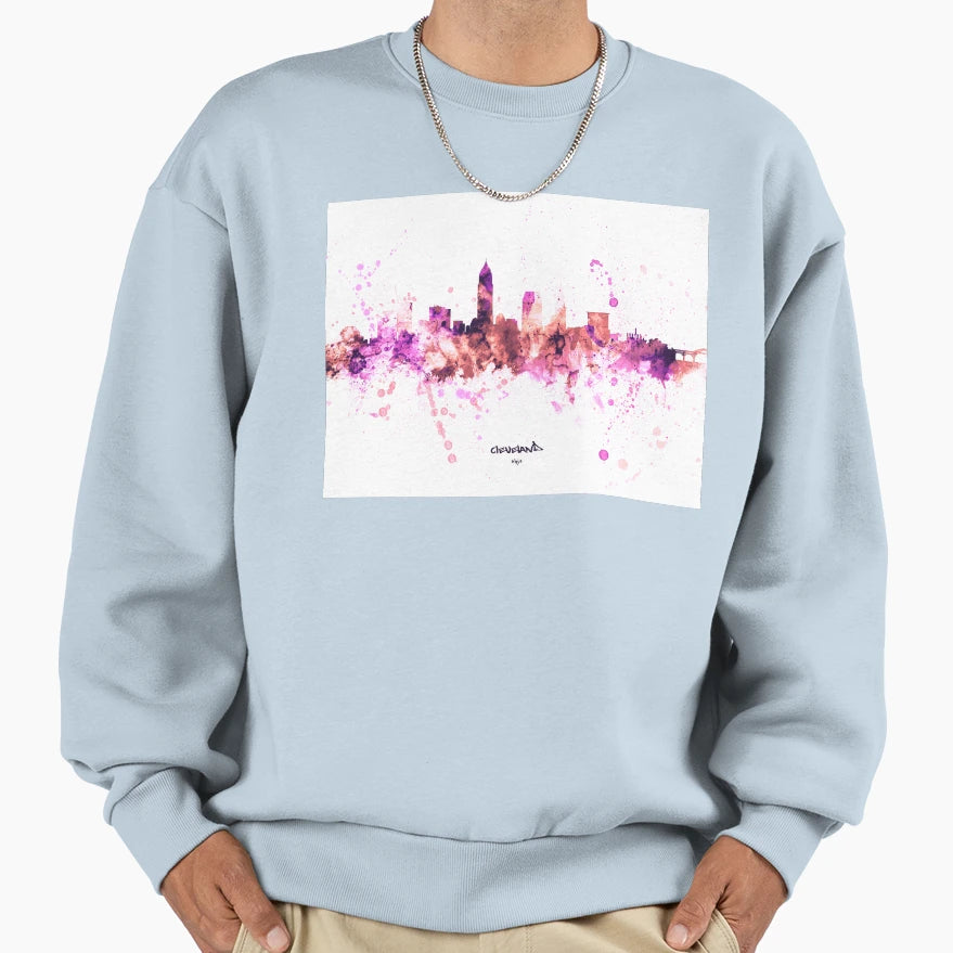Cleveland Ohio Skyline Sweatshirt - Streetwear Style Unisex - T-Shirt, Sweatshirt, Hoodie