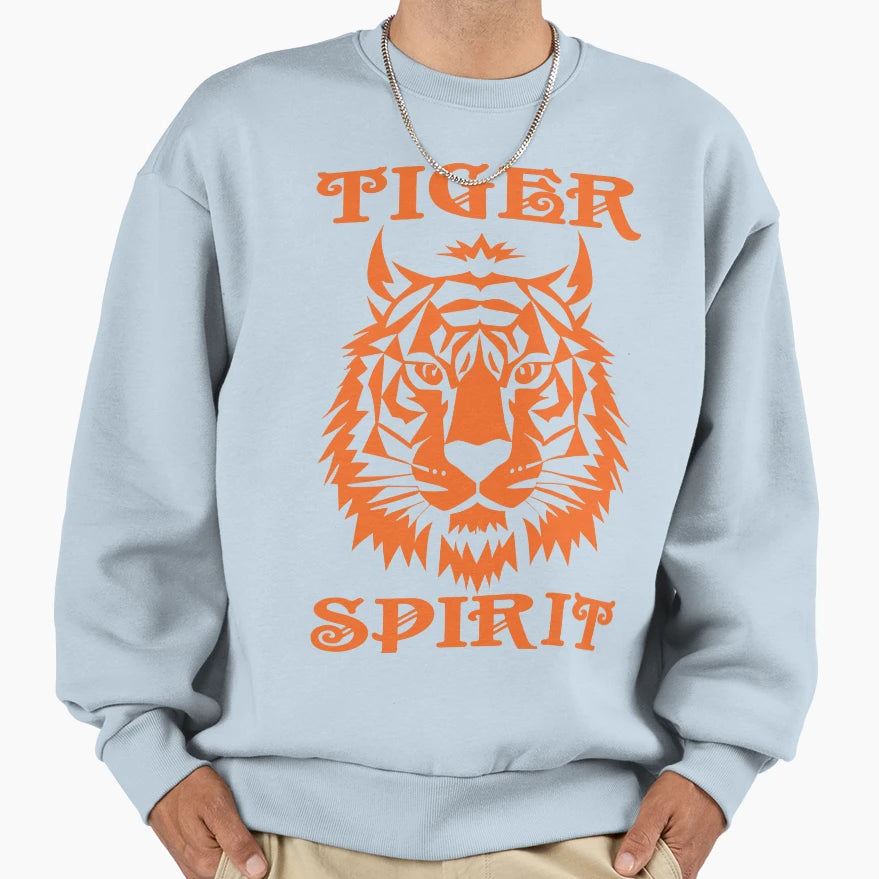 Tiger Spirit Orange Sweatshirt - Novelty Apparel Unisex - T-Shirt, Sweatshirt, Hoodie