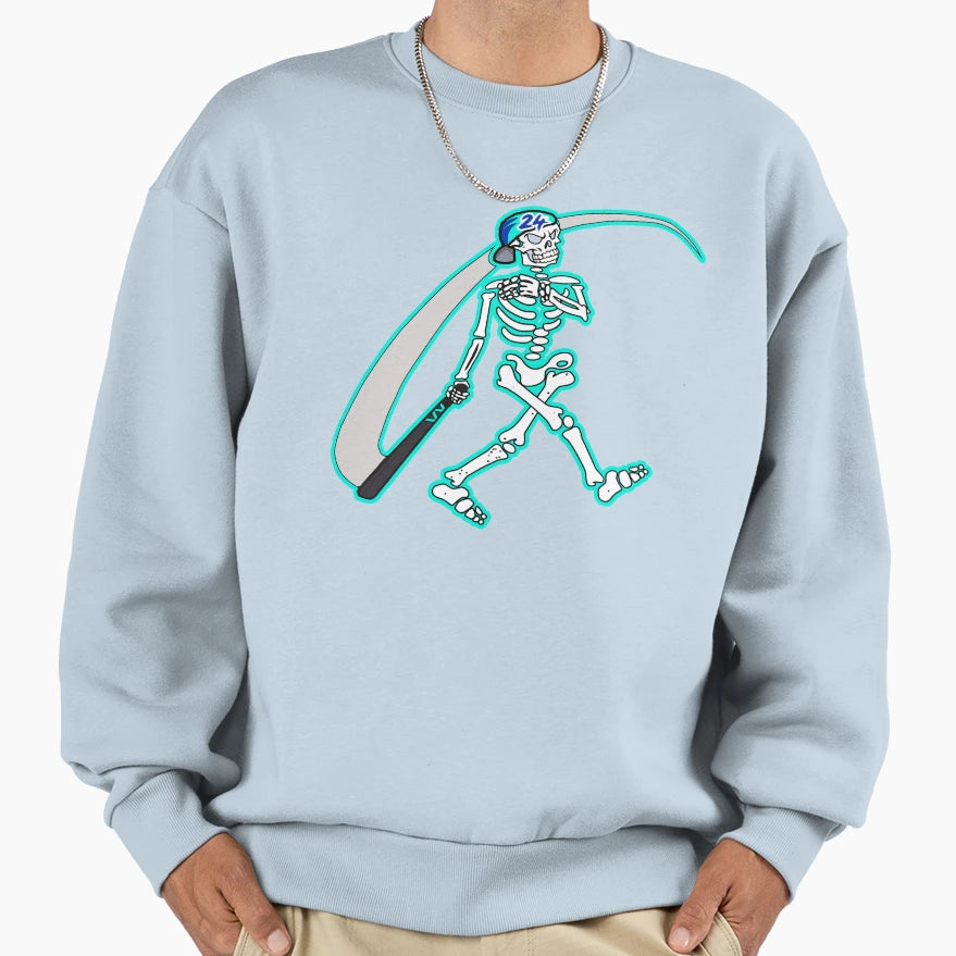 Halloween Baseball Skeleton Ken Sweatshirt - Minimalist Print for Adults - T-Shirt, Sweatshirt, Hoodie
