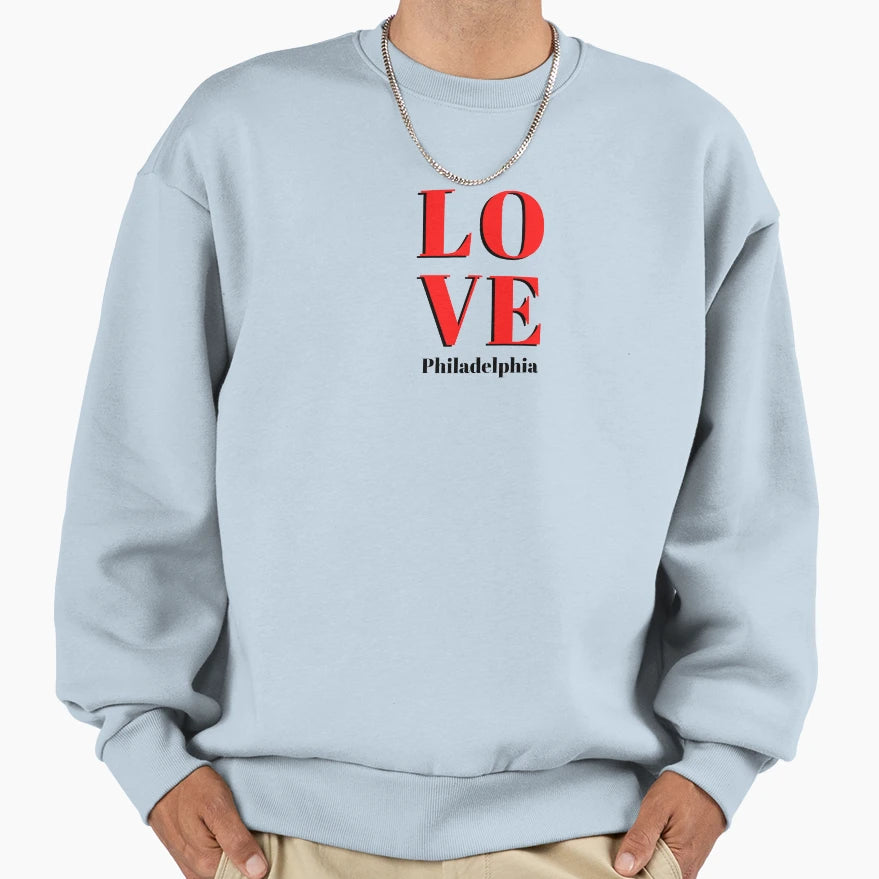 Love Sign Philadelphia Sweatshirt - Fun Novelty Design for Adults - T-Shirt, Sweatshirt, Hoodie