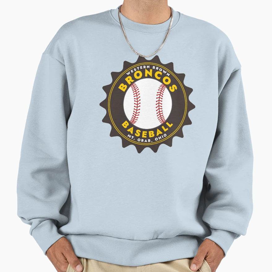 Baseball Badge Sweatshirt - Fun Novelty Design Unisex - T-Shirt, Sweatshirt, Hoodie