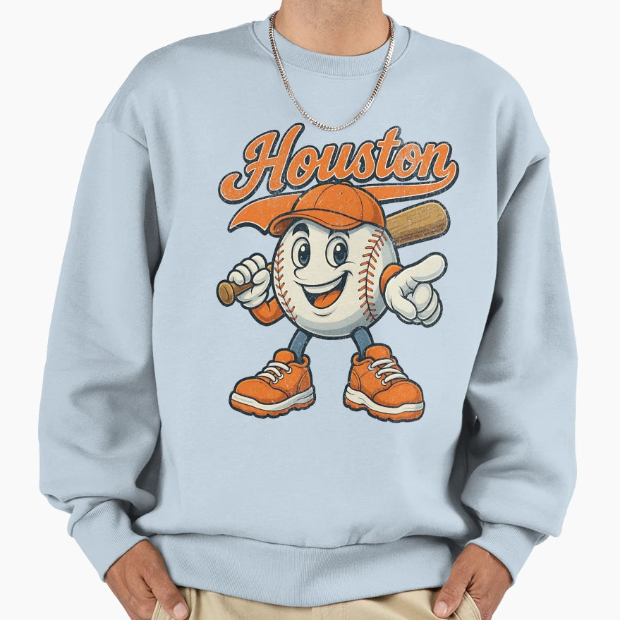 Houston Name Pride Distressed Sweatshirt - Graphic Print for Adults - T-Shirt, Sweatshirt, Hoodie