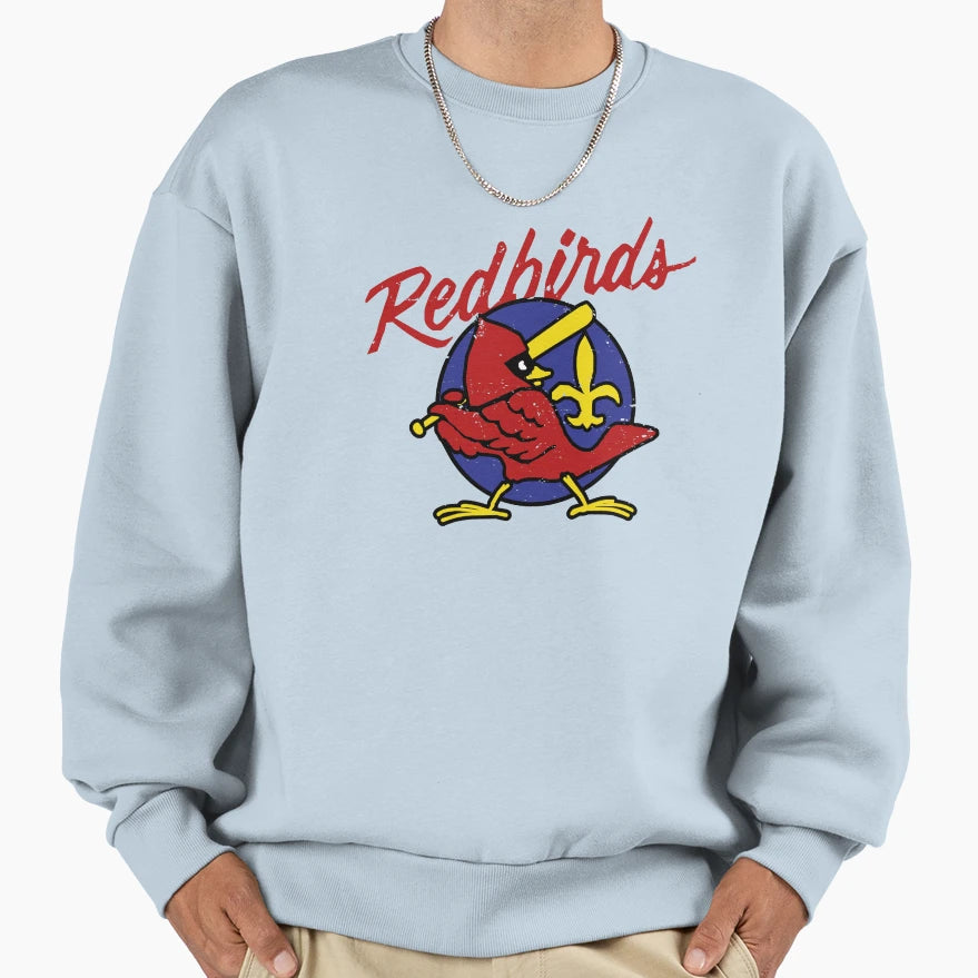 Louisville Redbirds Defunct Baseball Sweatshirt - Minimalist Print Unisex - T-Shirt, Sweatshirt, Hoodie