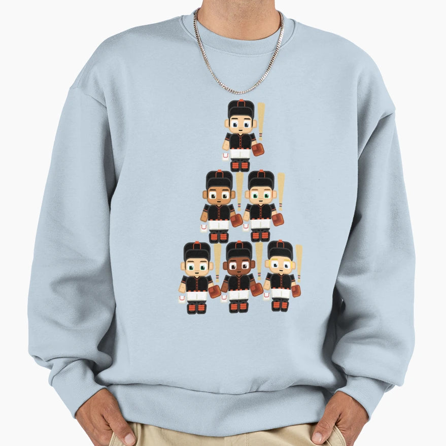 Baseball Black And Orange Super Sweatshirt - Custom Art Print for Adults - T-Shirt, Sweatshirt, Hoodie