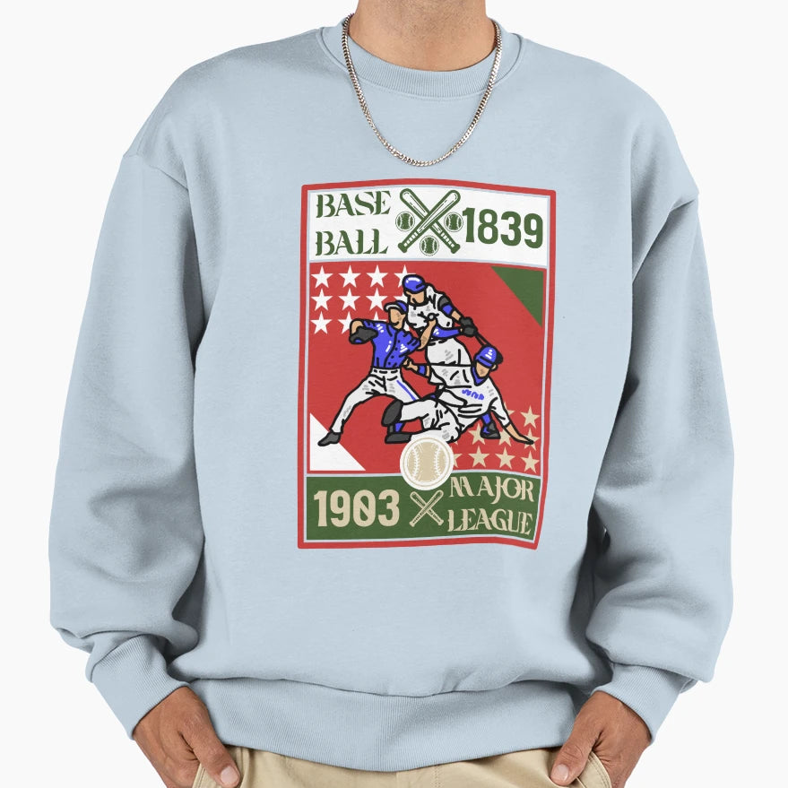 Baseball Sweatshirt - Trendy Graphic for Adults - T-Shirt, Sweatshirt, Hoodie