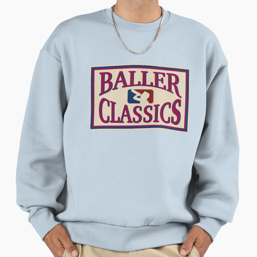 Hardwood Baller Classics Patch Sweatshirt - Aesthetic Graphic Men Women - T-Shirt, Sweatshirt, Hoodie