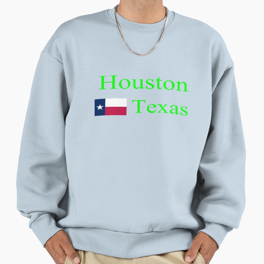 Houston Texas Stylish Prints Sweatshirt - Aesthetic Graphic Men Women - T-Shirt, Sweatshirt, Hoodie