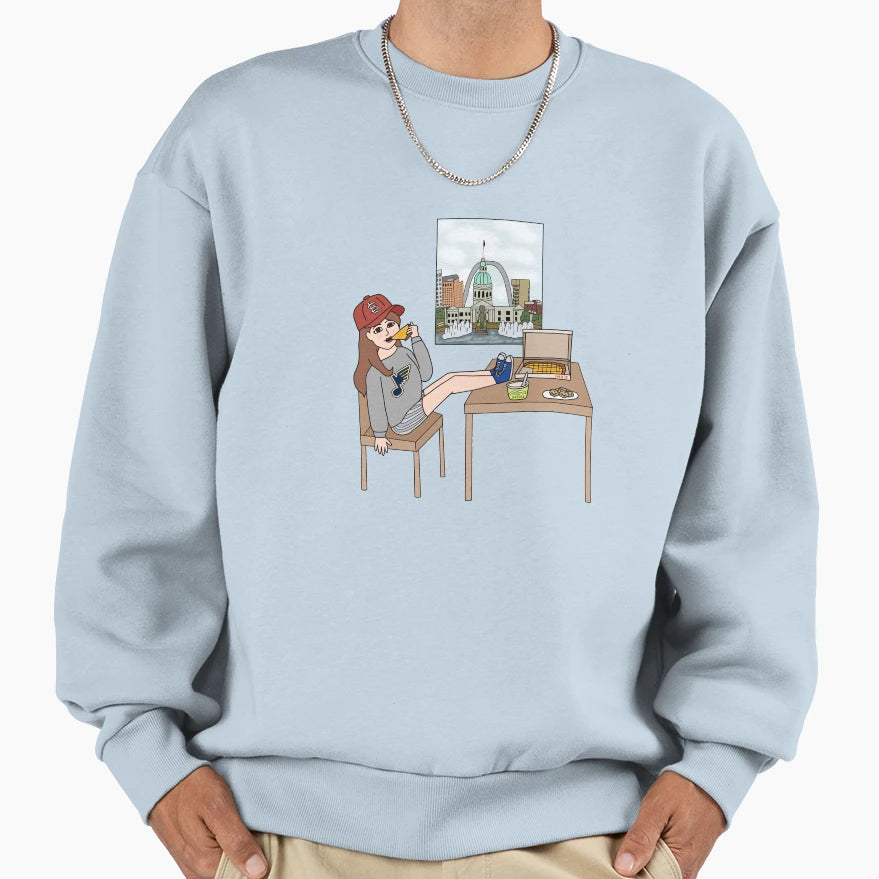 Meet Me Modern Day St Louis Sweatshirt - Casual Everyday Wear Men Women - T-Shirt, Sweatshirt, Hoodie
