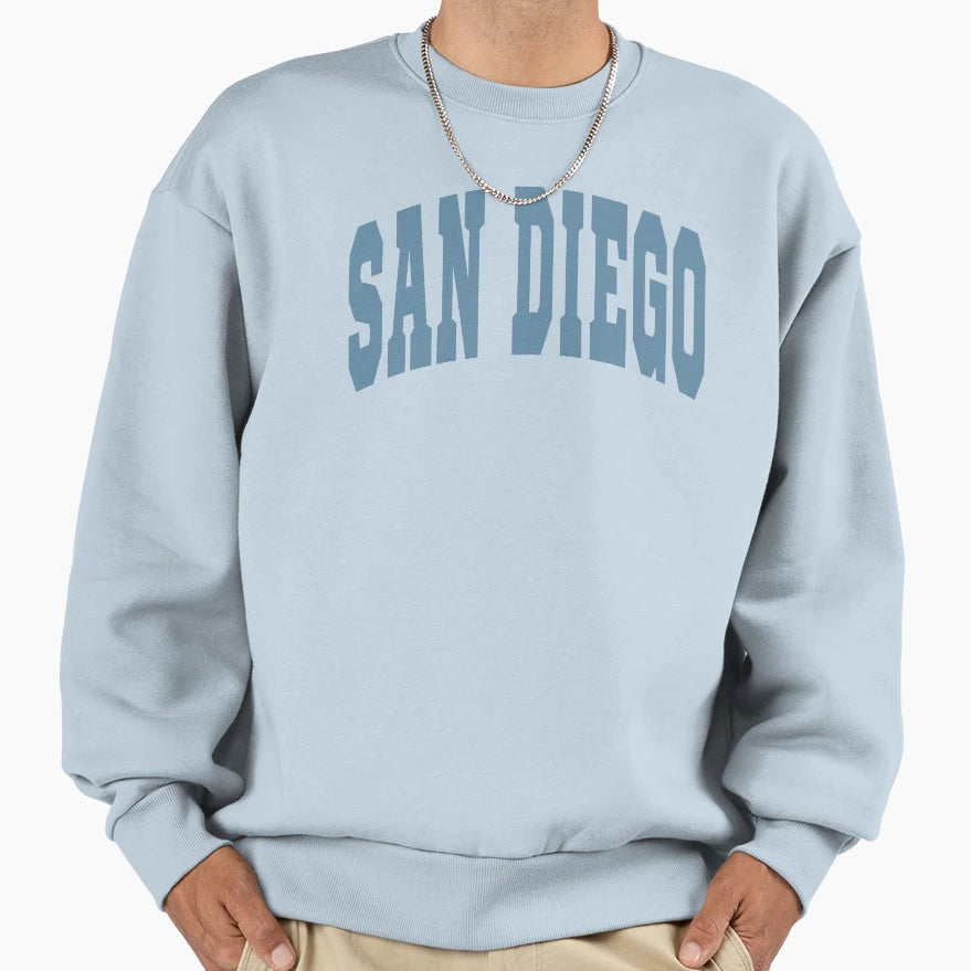 San Diego Varsity Lettering Sweatshirt - Fun Novelty Design Men Women - T-Shirt, Sweatshirt, Hoodie
