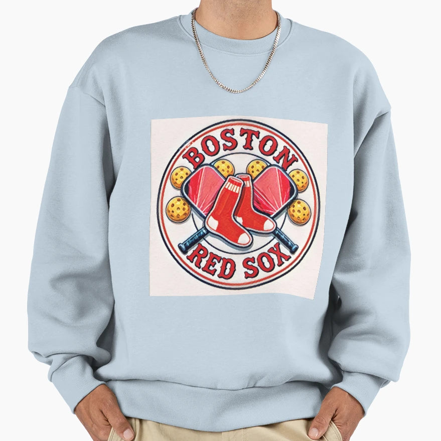 Pickleball Red Sox Collide Sweatshirt - Trendy Graphic for Adults - T-Shirt, Sweatshirt, Hoodie