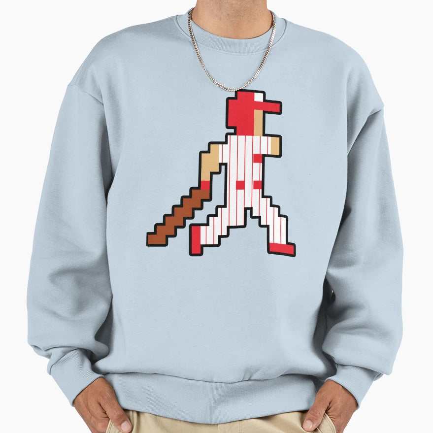 Philadelphia Pixel Baseball Player Sweatshirt - Custom Art Print for Adults - T-Shirt, Sweatshirt, Hoodie
