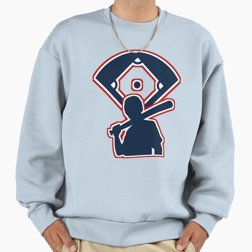 Baseball Player Sweatshirt - Custom Art Print Men Women - T-Shirt, Sweatshirt, Hoodie