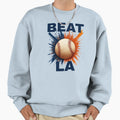 Beat La Sd Blue Text Sweatshirt - Unique Graphic Unisex - T-Shirt, Sweatshirt, Hoodie