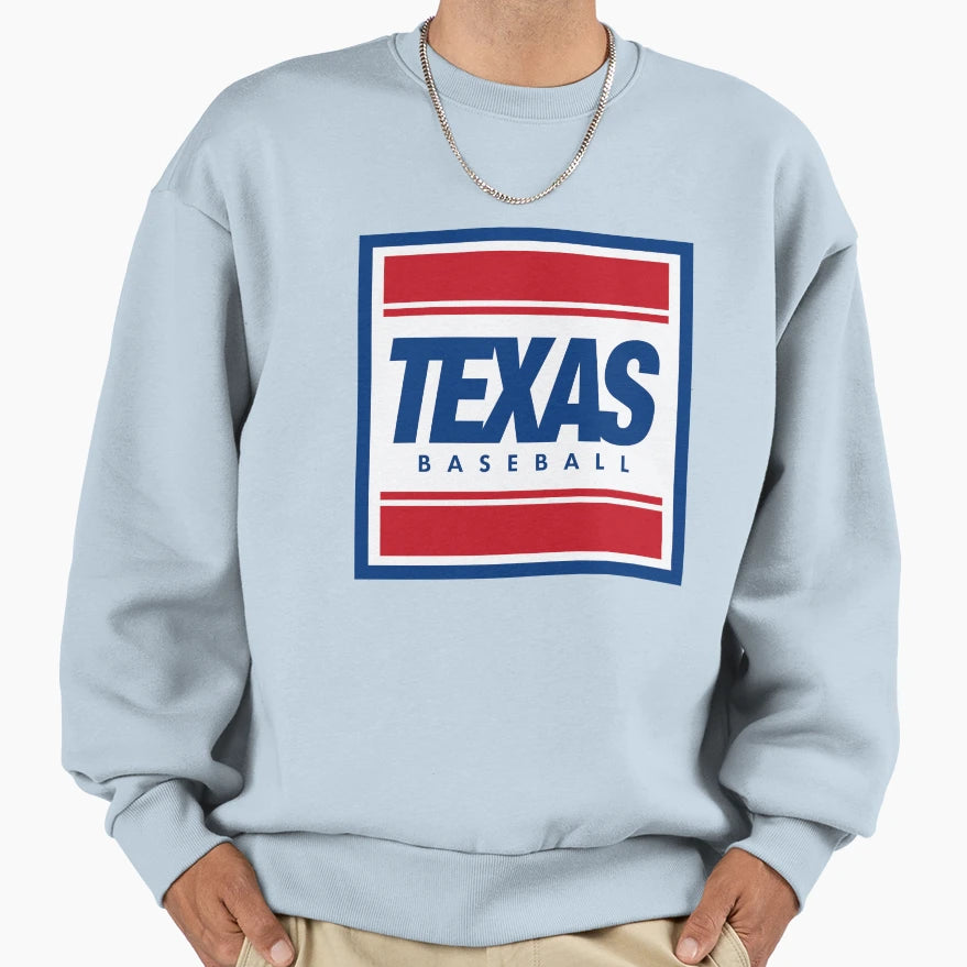 Texas Baseball Sweatshirt - Graphic Print Unisex - T-Shirt, Sweatshirt, Hoodie