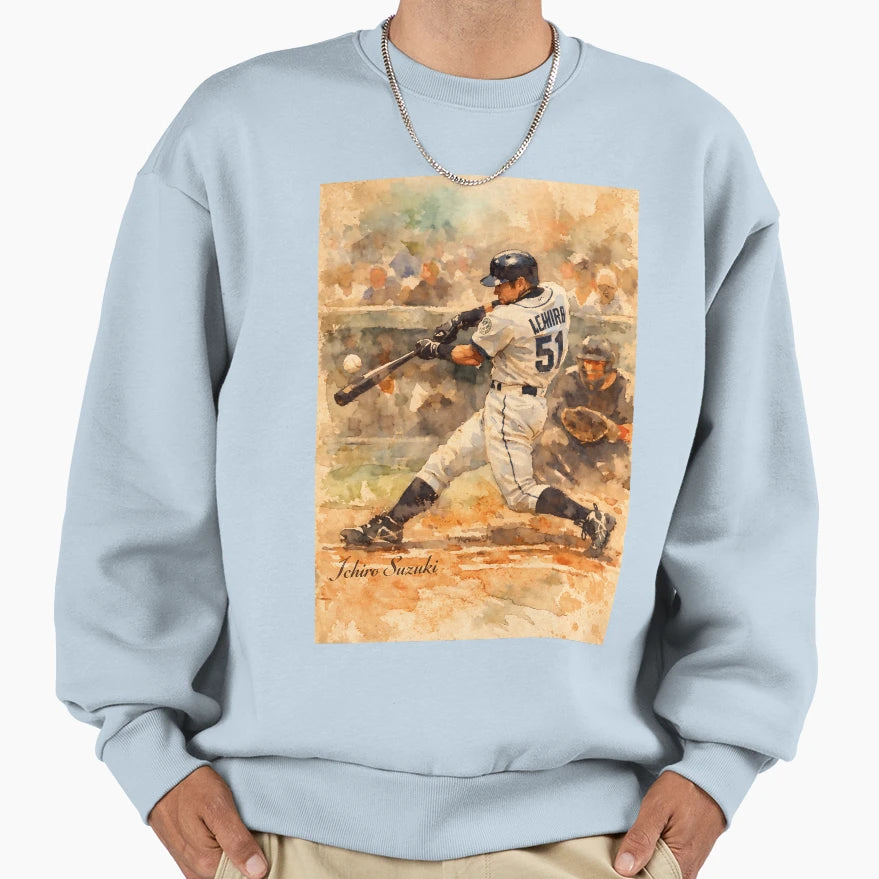 Ichiro Suzuki Sweatshirt - Custom Art Print for Adults - T-Shirt, Sweatshirt, Hoodie