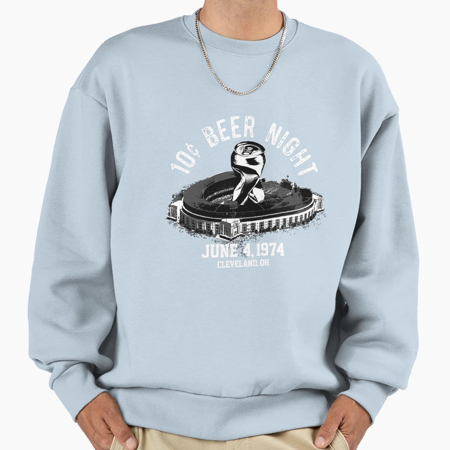 Ten Cent Beer Night Cleveland Baseball Sweatshirt - Minimalist Print Unisex - T-Shirt, Sweatshirt, Hoodie