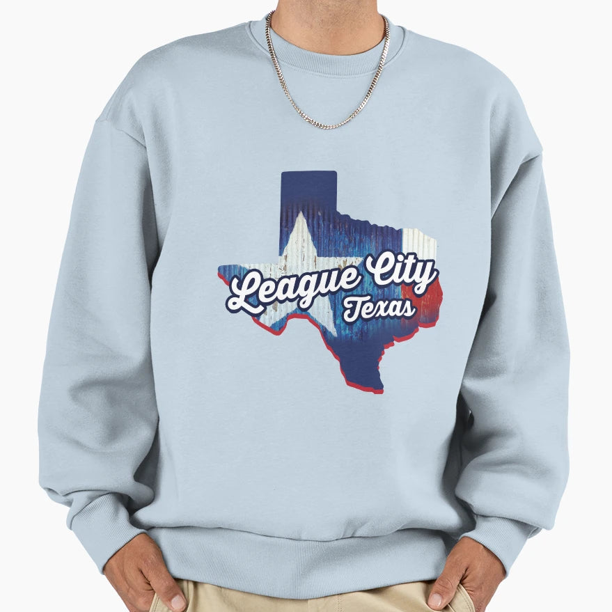 League City Texas City Sweatshirt - Minimalist Print Men Women - T-Shirt, Sweatshirt, Hoodie